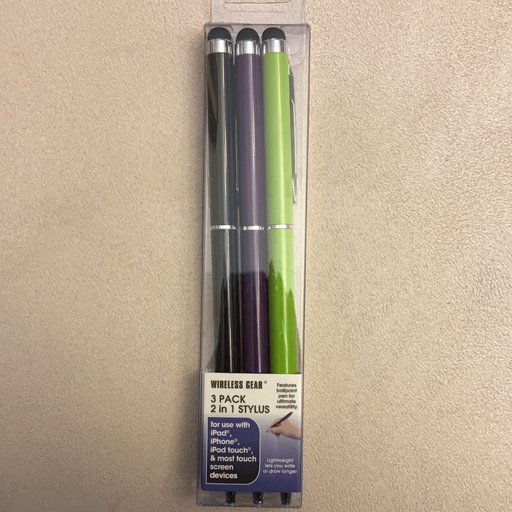 ⚜️3 Pack 2 in 1 Stylus Ballpoint Pens! NWT!